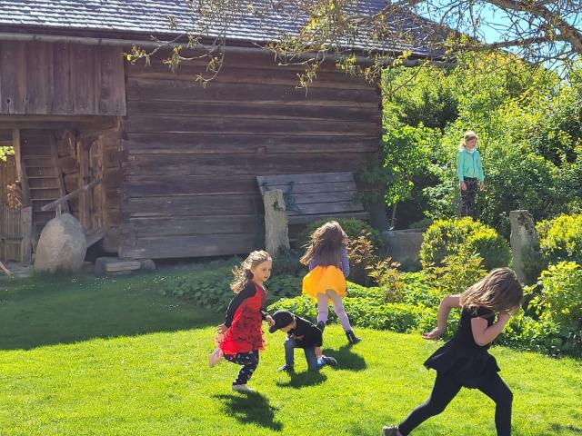 Toben im Pfarrhof-Garten